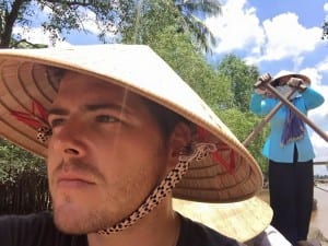 Greg exploring the Mekong River in Vietnam.