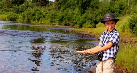 Kyle Curtis (all the way from Japan), fishing the Cains, while on vacation. (Wynn Curtis photo)