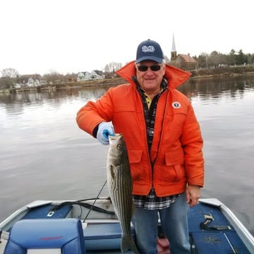 From our archives: Bill Seymour with a nice striped bass 2015