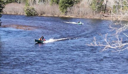 Boats are out on the LSW. 