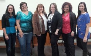 Runners-up Team Thinterest with Peak Performance coaches. From left to right: Lisa Kelly, Florence Hubbard, Pat Harris, Kim Harris, Annie Simoneau, and Heather Hutt.