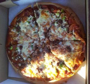 Pizza at Decker Boy in Rogersville, NB.