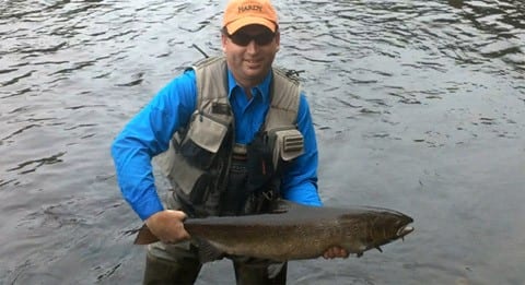 Greg MacDonald with a nice salmon caught on the Little Southwest