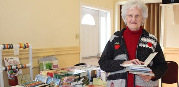 Lois Corney from the Blackville Women's Institute at last year's craft sale