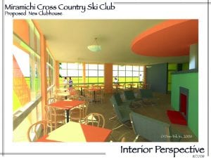 Proposed Miramichi Cross Country Ski Club, Interior perspective.