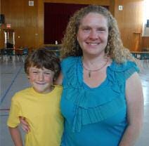 Rhonda Whyte proudly poses with her son, Caden.