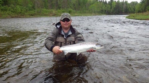 Derek Munn with first bright salmon of the year!