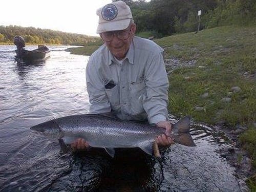 Dr. Scott Boley with a nice July salmon.