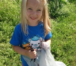 Ava is the daughter of garden members Megan and Mark Gallant. She is three years old and she loves green beans.