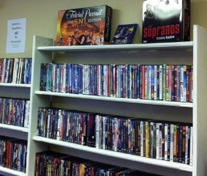 Large selection of movies at the Book Nook.