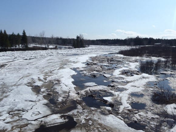 Wayerton Bridge on the Northwest Miramichi looking down river