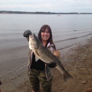 Ashleigh Reynolds with a 22 pound catch-and-release in the Loggieville area.