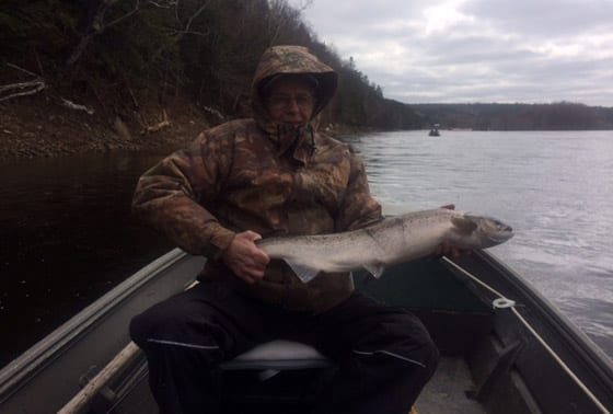 Hoot Smith with a nice spring salmon.