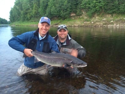 Ledges guest Mike Vorhoef with a 24 lb hookbill. Nice salmon for his first one.  Hard to top that one 