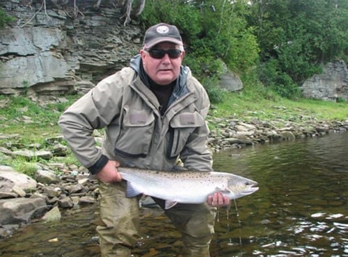 Ledges guest Al Moore with fresh fall salmon. 