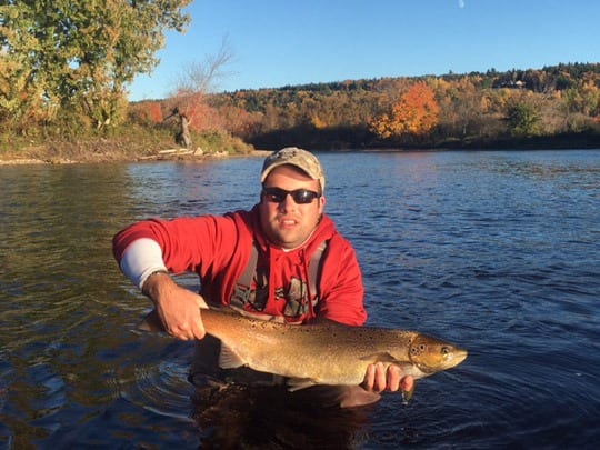 Father & son Richard and Brent Campbell from Charlottetown with a couple nice salmon on their trip to Ledges earlier this week 