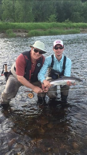 Ledges guide Kyle Price with Grilse caught this week by Ledges guest