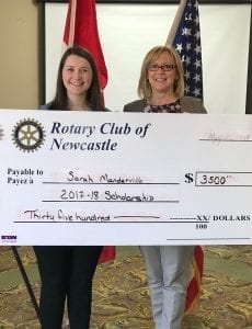 2017 Newcastle Rotary Scholarship Recipient – Sarah Manderville