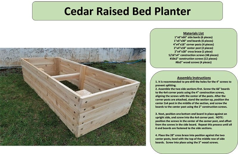 Build Your Own Cedar Raised Bed Planter