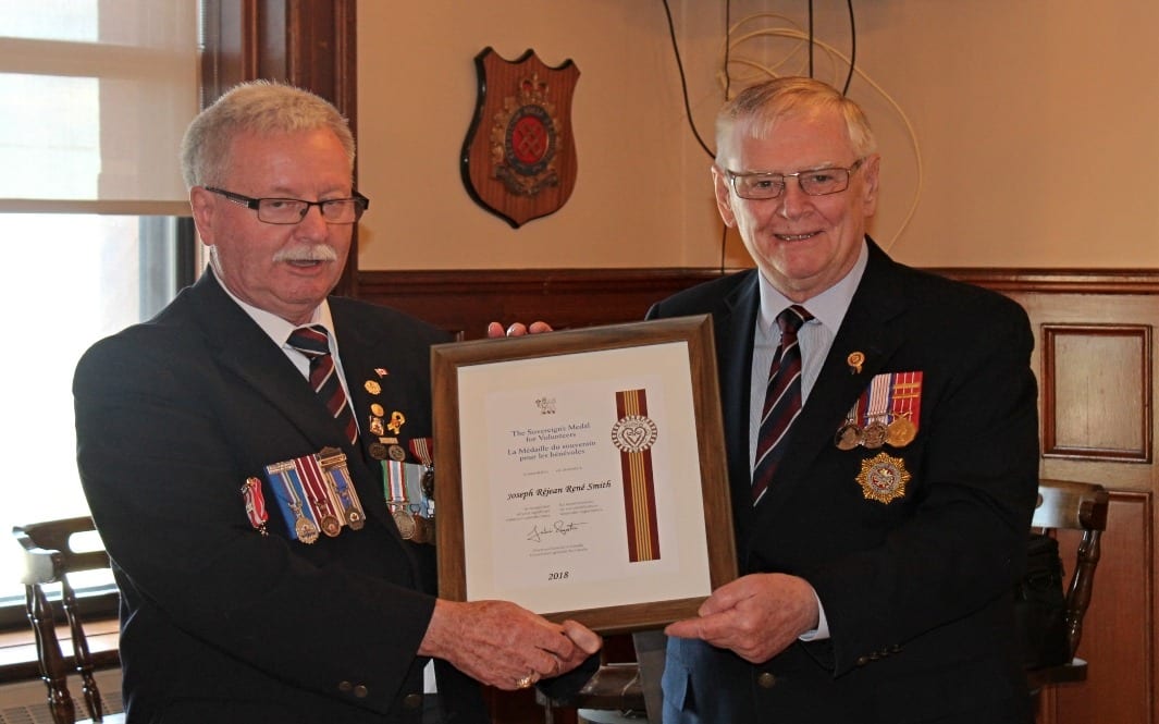 Sovereign's Medal for Volunteers Recipient - Joseph René Réjean Smith ...